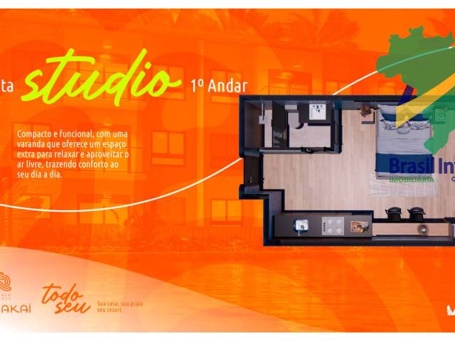 #1246 - Apartamento para Venda em Santa Cruz Cabrália - BA - 2